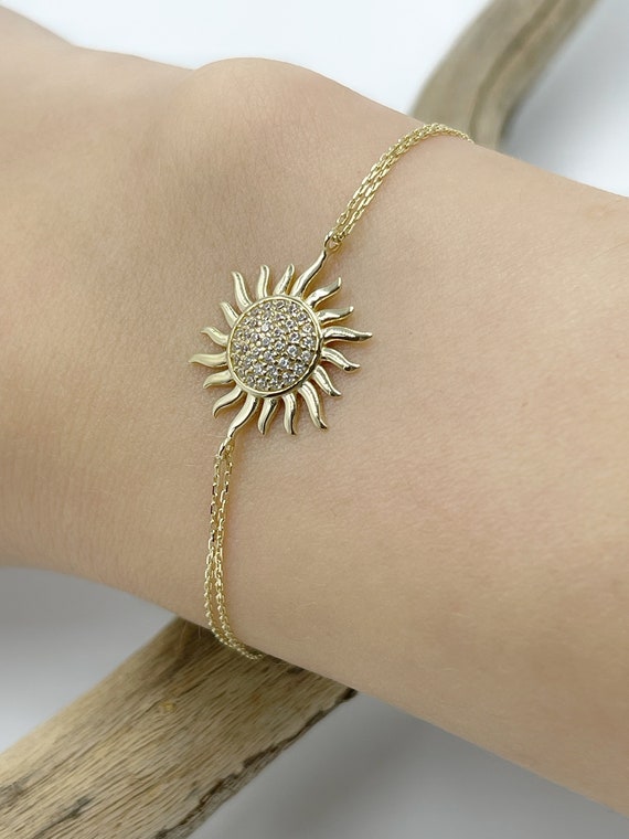 Etsy solid sale gold bracelet