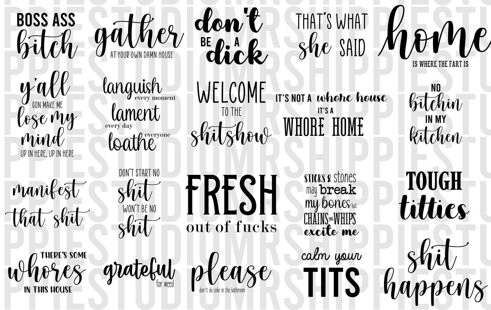 Funny & Inappropriate SVG Bundle Cute Wall Decor Farmhouse - Etsy