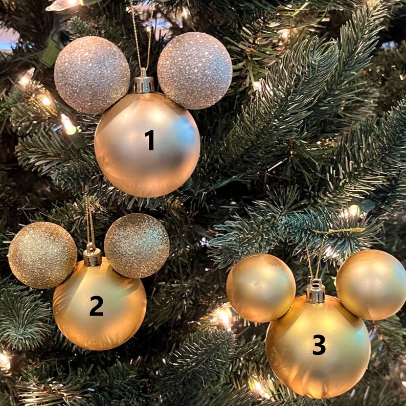 PERSONALIZED DISNEY ORNAMENTS Ornament Minnie Mickey Bow Ball Etsy