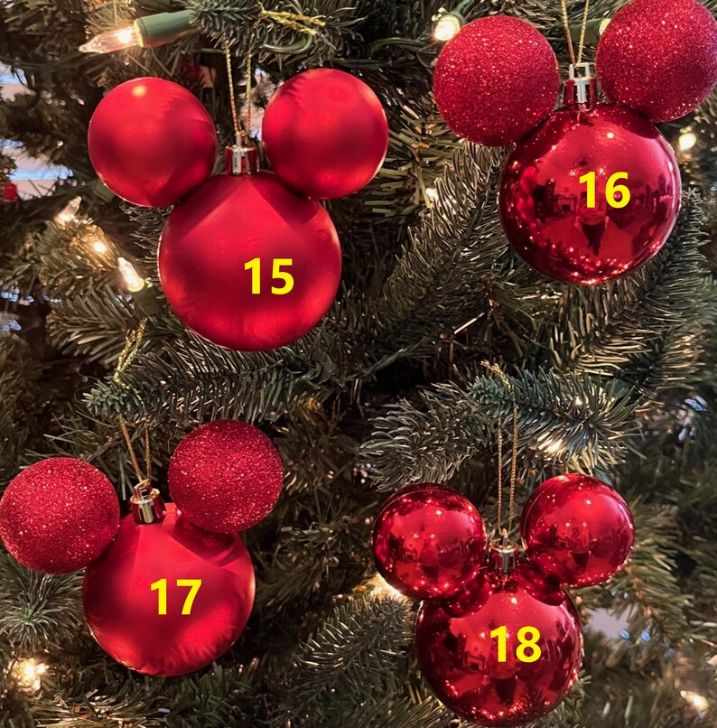 PERSONALIZED DISNEY ORNAMENTS Ornament Minnie Mickey Bow Ball Etsy