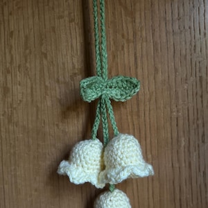 Crochet Lily of the Valley Car Hanger - Mini