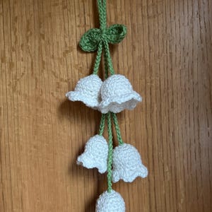 Crochet Lily of the Valley Car Hanger