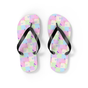 Pastellfärgade flip-flops - sandaler, sommarskor, damskor, vår, påskgåvor
