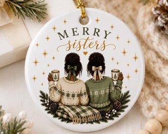 Personalized Sisters Christmas Ornament 2026, Merry Sisters Ornament, Sister Gift, Christmas Gift for Sister, Matching Sister Keepsake