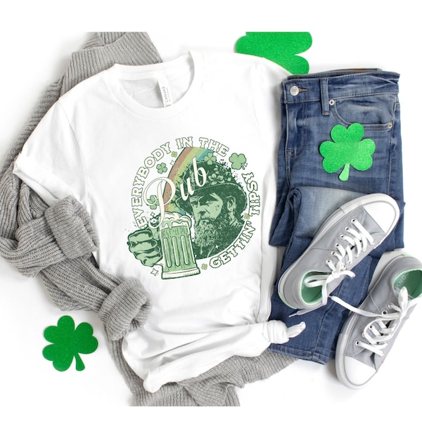 Everybody In The Pub Getting Tipsy Shirt, Funny St Paddy's Day Shirt, Group St Patrick's Day Tee, St. Patrick's Day Gift, Irish Shirt