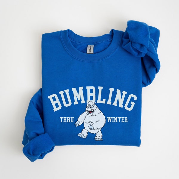 Funny Winter Sweatshirt, Bumble Sweatshirt, Bumbling Through Winter Shirt, Abominable Snowman Sweatshirt, Holiday Shirt, Christmas Creweck