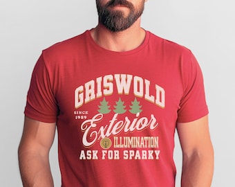 Griswold Exterior Illumination Tee, Funny Christmas Shirt, Matching Family Holiday Tees, Holiday Graphic Tee, Clark Griswold Christmas Shirt