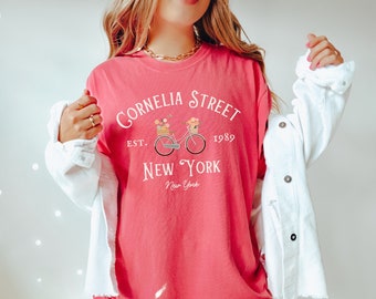 Cornelia Street Comfort Colors Shirt, Cornelia Street New York Shirt, Women's Spring Crewneck, Trendy Shirts For Women, Garment-Dyed T-shirt