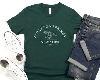 Saratoga Springs T-Shirt, Unisex Saratoga Springs Tee, Saratoga New York Shirt, Saratoga Race Track T-Shirt, New York Shirt, Saratoga Shirt