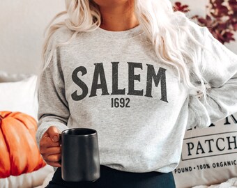 Salem Sweatshirt, Halloween Sweatshirt, Spooky Season Shirt, Cozy Fall Sweatshirt, Witch Sweatshirt, Unisex Halloween Crewneck Shirt