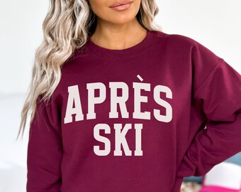 Après-ski-sweater, winter ronde hals, cadeau voor skiër, meisjes weekend skireis trui, Aspen CO-sweater, ski-sweater, ski-trui