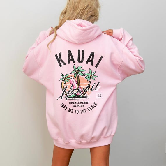 限定版 Kauai Hoodie Beach Aesthetic Trendy Hoodie, Hawaii Hoodie, Clothing