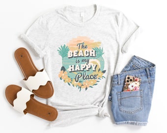 Retro Beach Shirt, Beach Lover Shirt, Tropical Island Beach Shirt, Beach Vacation Shirt, Women's Summer Shirt, Beach Lover Gift, Beach Tee