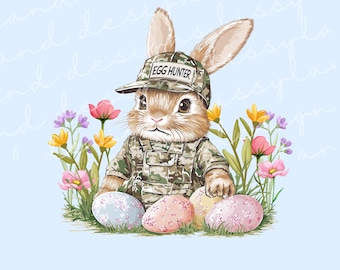 Egg Hunter png, Cute Easter png image, Easter Bunny png, Easter Digital Download - perfect for making Shirts, Decor, Mugs