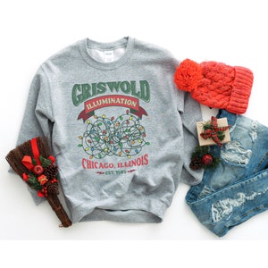 Sudadera con iluminación de Griswold, sudadera navideña divertida, sudadera navideña divertida, sudadera de película navideña, regalo de Navidad