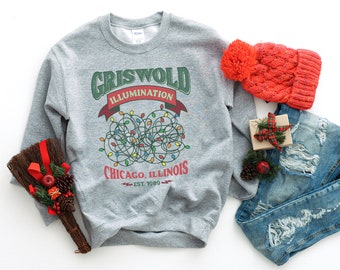 Griswold Illumination Sweatshirt, lustiges Weihnachts-Sweatshirt, lustiges Sweatshirt, Urlaub-Film-Sweatshirt, Weihnachten Geschenkt