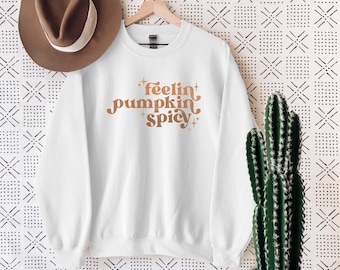 Sudadera con sabor a calabaza, sudadera retro de otoño, camiseta con sabor a calabaza, suéter de calabaza, sudadera acogedora de otoño, sudadera de Acción de Gracias