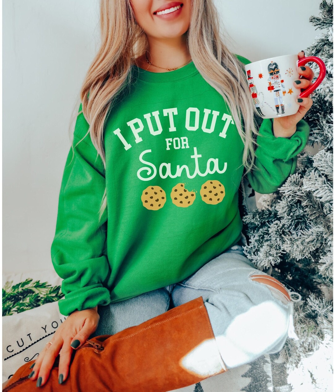 I Put Out for Santa Sweatshirt, Funny Christmas Sweatshirt, Holiday