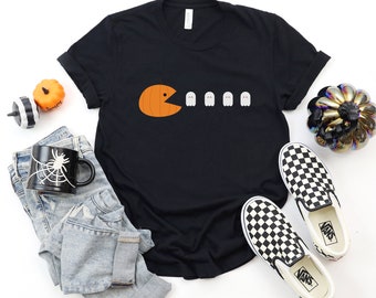Funny Halloween Shirt, Pumpkin T-Shirt, Funny Ghost Shirt, Halloween Graphic Tees, Cute Halloween Shirt, Women's Halloween T-Shirt