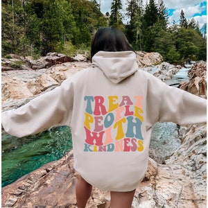 Treat people with top kindness rainbow hoodie