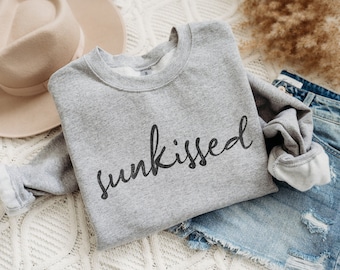 Sunkissed Sweatshirt, Beach Sweatshirt, Beach Pullover, Beach Crewneck, Beach Lover Gift, Summer Sweatshirt, Travel Vacation Sweatshirt