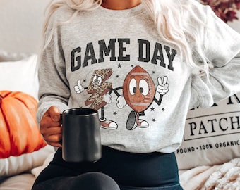 Game Day Football Crewneck Sweatshirt, Football Mom Shirt, Retro Football Season Sweatshirt, Tailgating Sweatshirt, Football Lover Gift