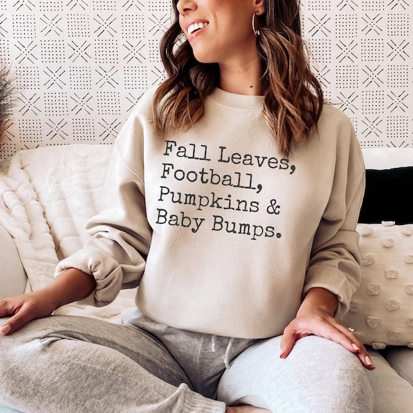 Football Pumpkins and Baby Bumps Sweatshirt, Fall Baby Announcement, Fall Pregnancy Shirt, Fall Maternity Sweatshirt, Baby Reveal Shirt