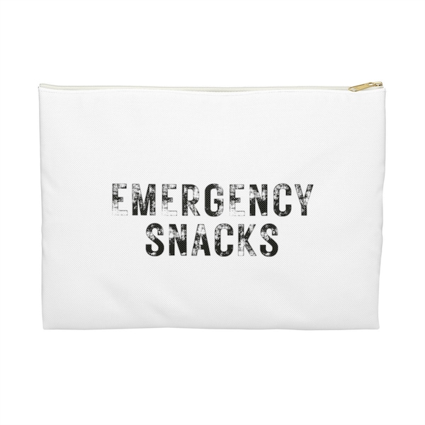 Emergency Snacks Zipper Pouch - Snack Bag - Medium Snack Pouch