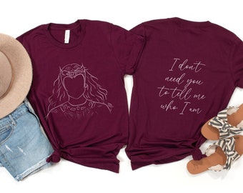 Scarlet Witch Tee, Hand Drawn Wanda T-Shirt, Multiverse Shirt, I Don't Need You To Tell Me Who I Am, Wanda Maximoff Shirt