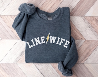 Linie Frau Rundhals Sweatshirt, Linie Frau Shirt, Linie Frau Geschenk