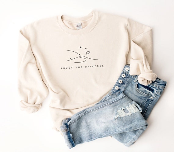 Trust The Universe Sweatshirt, Celestial Sweatshirt, Yoga Sweatshirt, Universe Shirt, Meditation Shirt, Spiritual Shirt, Spiritual Gift