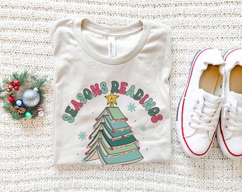 Seasons Readings Shirt, Bookish Christmas Shirt, Christmas Books Shirt, Holiday Reading Tee, Gift for Reader, Bookish Christmas Gift
