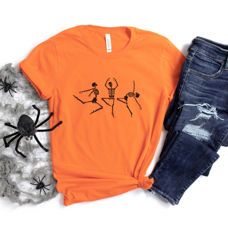 Dancing Skeletons T-Shirt - Funny Halloween T-Shirt - Cute Halloween T-Shirt - Spooky Tees - Trending Halloween Shirts image 4