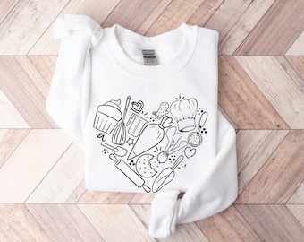 Baking Sweatshirt, Baker Sweatshirt, Gift for Baker, Baking Gifts for Her, Pastry Chef Shirt, Baking Lover Shirt, Holiday Baking Shirt