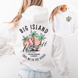 Cozy Hawaiian Vibes Hoodie, Big Island Hawaii Hoodie - Beach Sweatshirt, Travel Gift, Summer Pullover Hoodie, Hawaii Vacation Sweatshirt