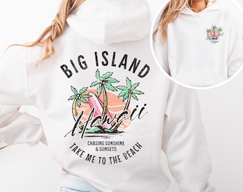 Cozy Hawaiian Vibes Hoodie, Big Island Hawaii Hoodie - Beach Sweatshirt, Travel Gift, Summer Pullover Hoodie, Hawaii Vacation Sweatshirt