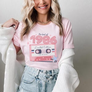 40th Birthday Shirt, Retro 1986 Birthday Shirt, 80's Hits, Women's 40th Birthday Shirt, 40th Birthday Gift for Her, 40th Anniversary Shirt