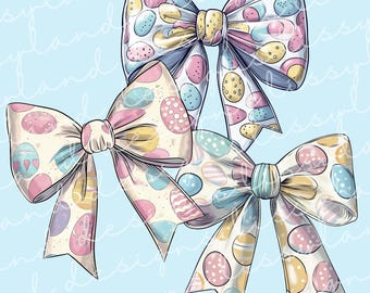 Coquette Easter PNG, Easter Bow png, Spring png, Coquette Bow png, Cute Easter Download - great for making shirts, mugs, cards, and decor
