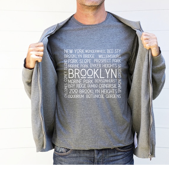 Brooklyn Typography T-shirt - Famous Brooklyn Spots