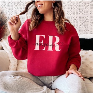 ER Nurse Sweatshirt, Emergency Room Nurse Sweatshirt, RN Sweatshirt, Gift for Nurse, Nurse Crewneck, Nurse Pulse Sweatshirt