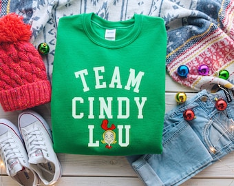 Funny Christmas Sweatshirt, Retro Christmas Sweater, Holiday Apparel, Christmas Lover Gift, Holiday Shirts For Couples, Cindy Lou Shirt