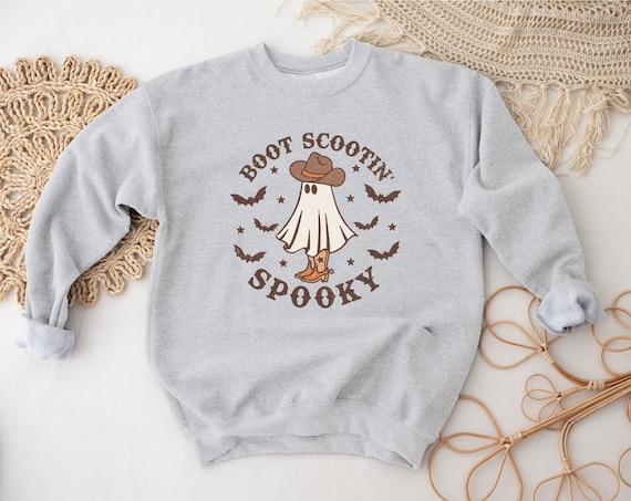 Western Halloween Sweatshirt, Spooky Season Sweatshirt, Cowgirl Halloween Shirt, Retro Halloween Sweatshirt, Halloween Gift