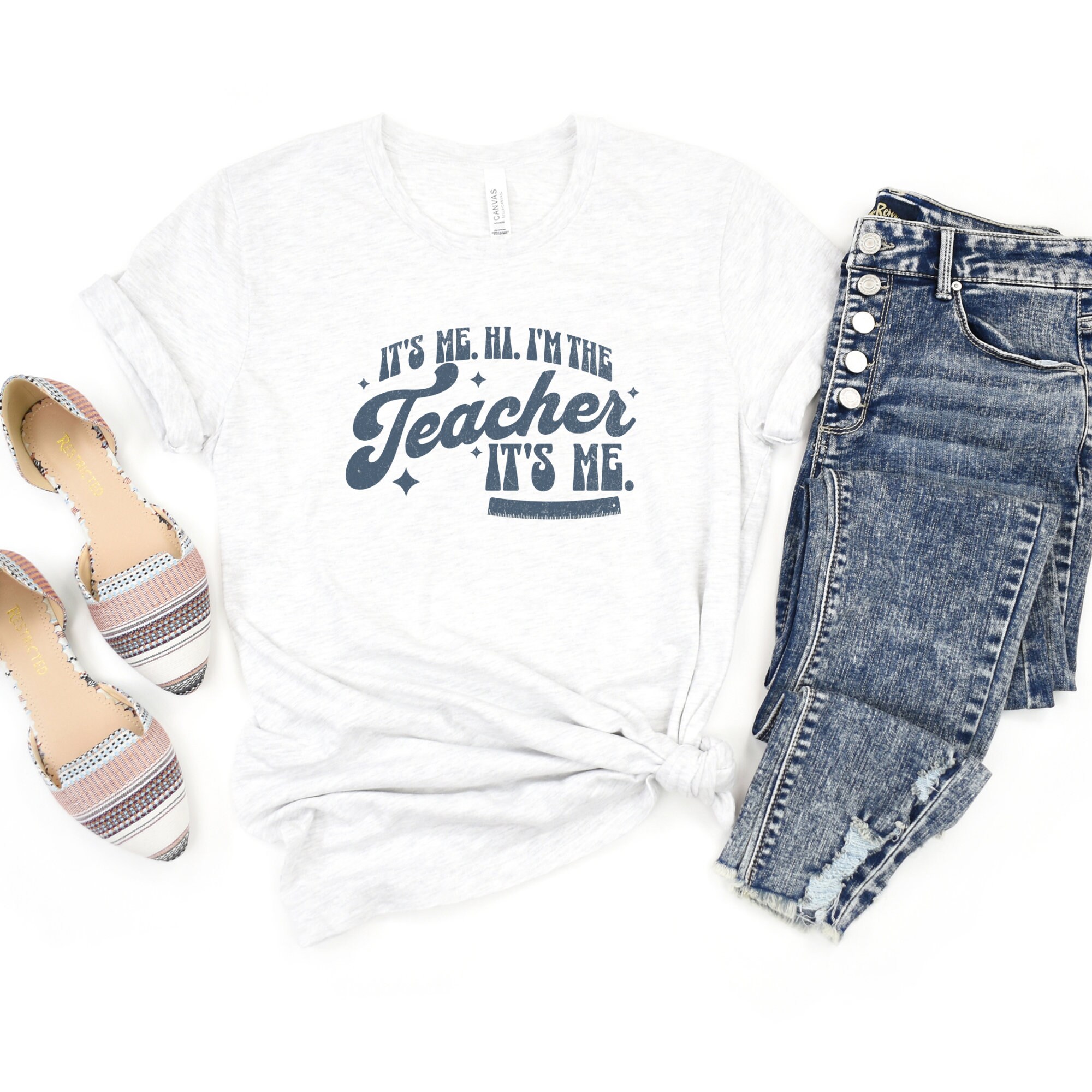 "It's Me Hi I'm The Teacher" Funny Women's T-Shirt - Teacher Appreciation Gift Tee - View #12