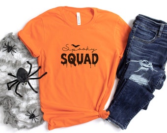 Halloween Shirt - Spooky Squad T-Shirt - Halloween Squad Shirt - Halloween Teacher Shirts - Trick or Treat Shirt - Spooky Halloween Shirts