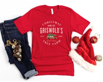 Maglietta Uomo Griswolds Tree Farm - Natale, Film Christmas Vacation, Taglie Regolari