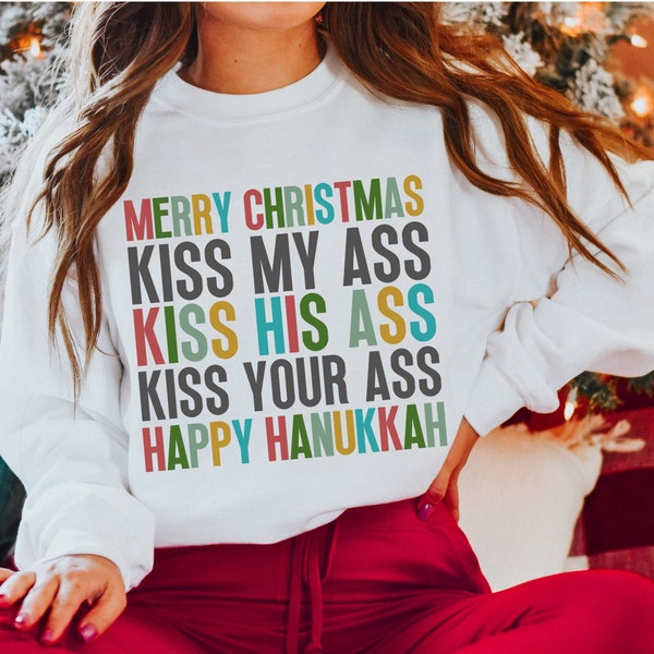 Funny Christmas Sweatshirt, Funny Holiday Shirt, Holiday Gift For Him, Christmas Crewneck Pullover, Ugly Christmas Sweater, Festive Sweater