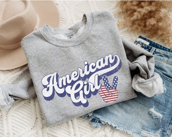 American Sweatshirt, Women's Patriotic Sweatshirt, 4th of July Shirt, Independence Day Shirt, July 4th Apparel, America Sweatshirt
