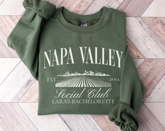 Moletom para despedida de solteira em Napa Valley, moletom personalizado para despedida de solteira em Napa, camiseta personalizada para viagem de garotas em Napa, lembrancinhas para despedida de solteira em vinhedos