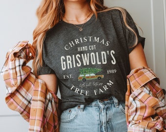 Maglietta Uomo Griswolds Tree Farm - Natale, Film Christmas Vacation, Taglie Regolari