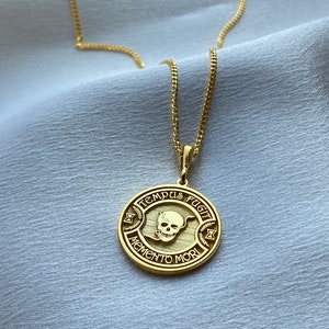 Memento mori pendant gold Clearance